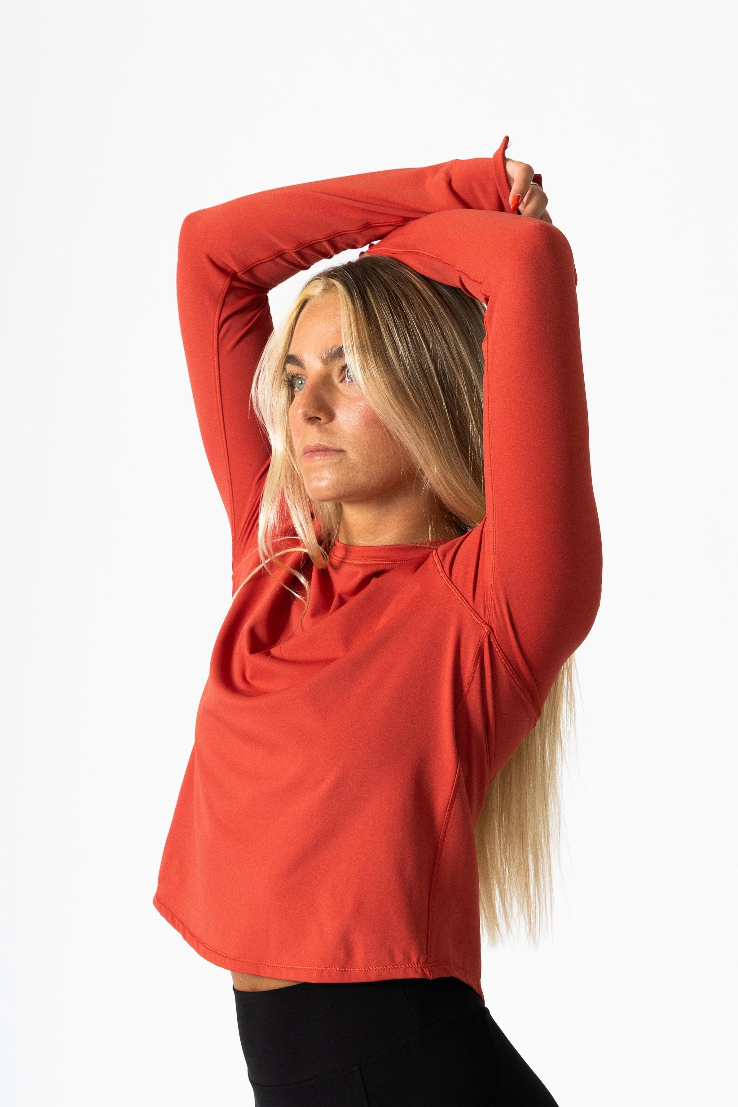 Oversized Long Sleeve Shirt Red