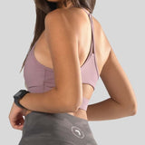 Lined sports bra purple