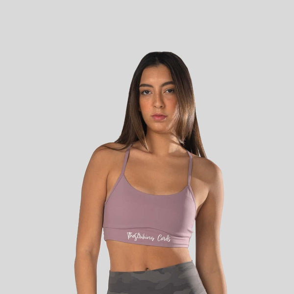 Lined sports bra purple