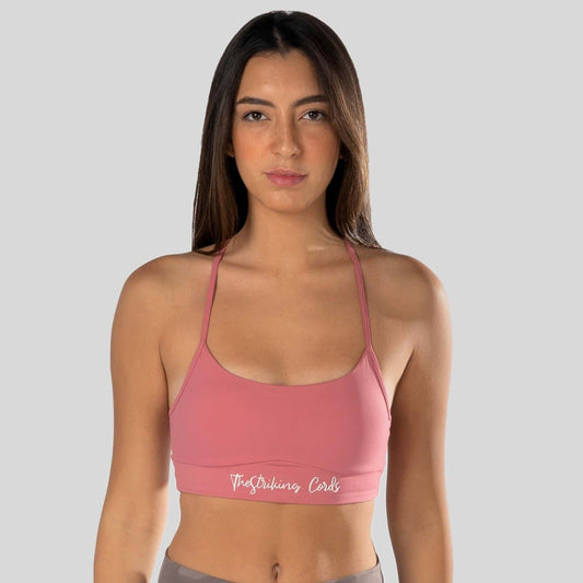 Lined sports bra pink